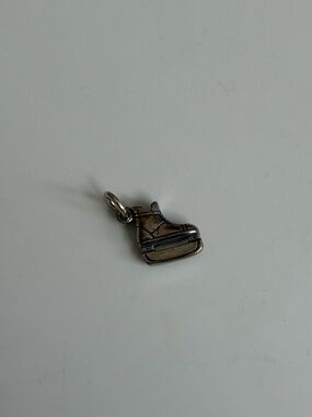 Sterling, silver ice skate charm